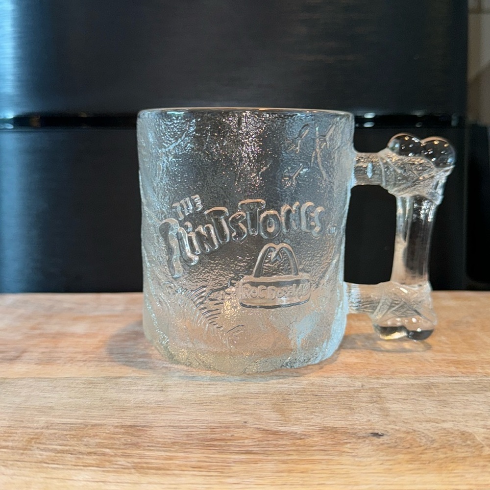 Vintage 1993 McDonalds Flintstones
Frosted Glass Mug/Cup